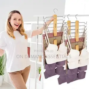 Bra Hangers for Closet Organizer - 2 Pack Wood Bra Organizer