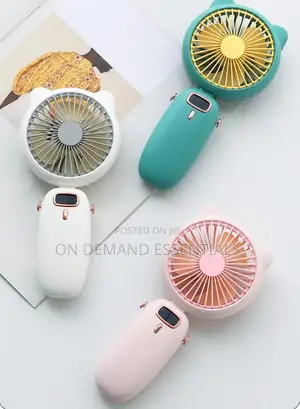 *Mini Folding Electric Fan With Strap, for Women, Girls Kids