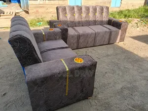 Elegant Grey Velvet Sofa Set (3-Seater + Accent Chair)