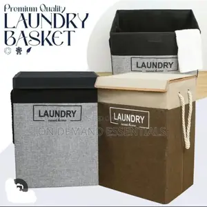 Jute Rope Foldable 70L Laundry Basket With Lid Cotton Laundry Hamper