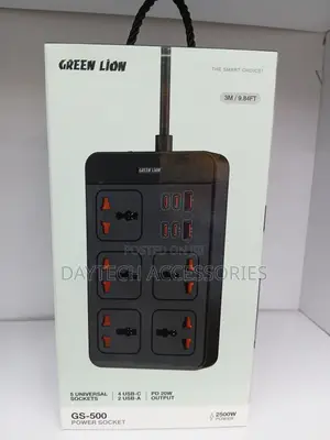 This Is a Green Lion GS-500 11-in-1 Power Strip Socket.