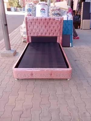 5x6 Pink Upholstered Bed