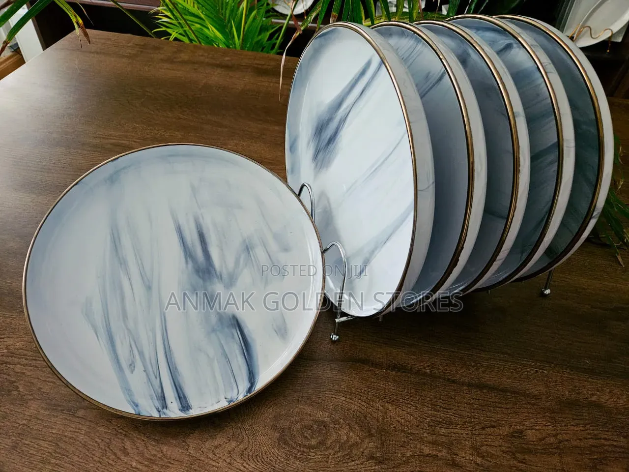 *Long Waited Gold Reem Deep Ceramic Dinner Plate 6pcs at 1500*