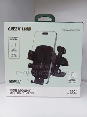 Green Lion Ride Mount Bike Phone Holder Mount - Black