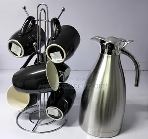 Black Flask Set Available at 1350