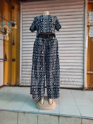 New Women's Kitenge Two-Piece Set – Crop Top Palazzo Trousers