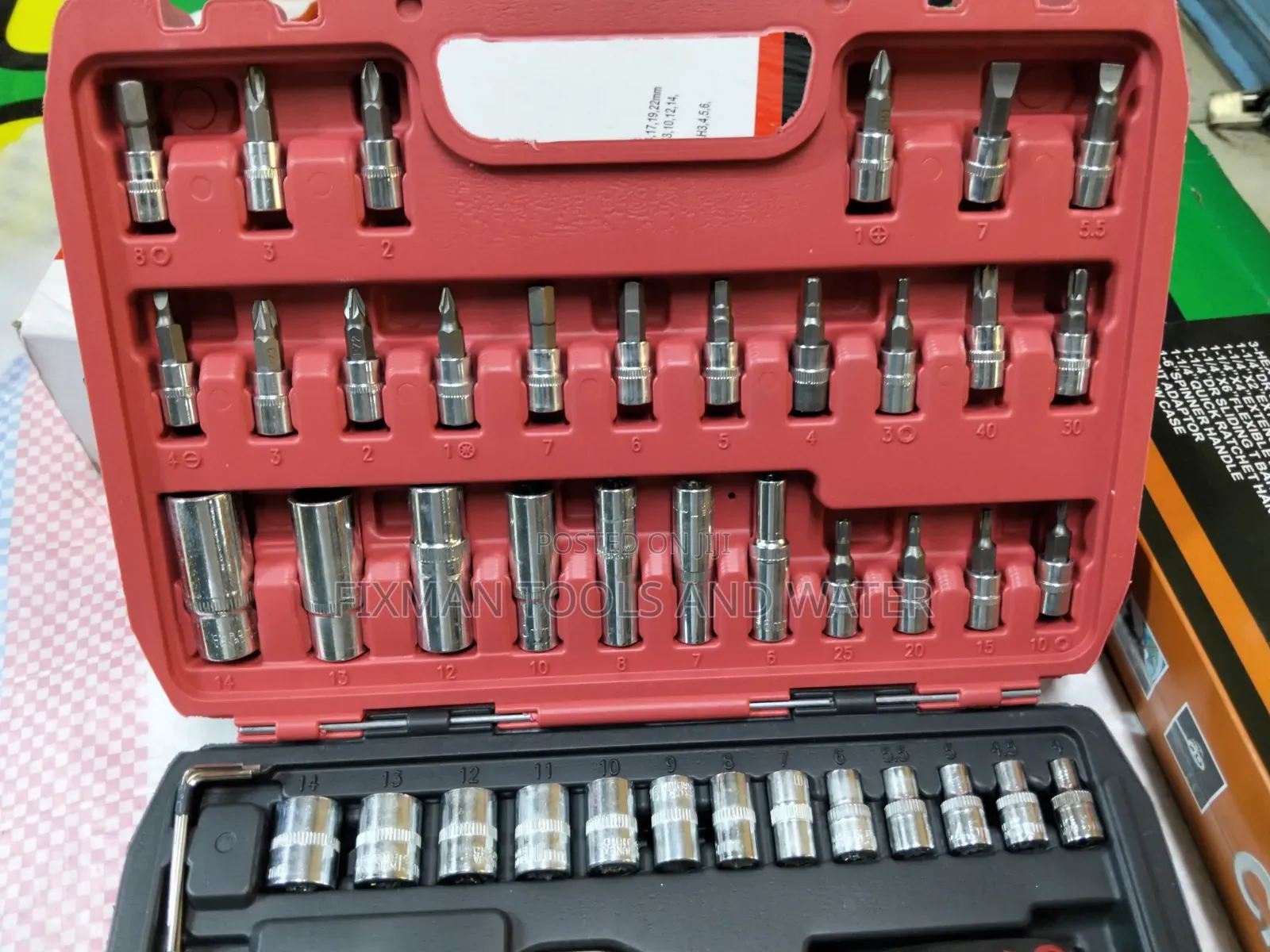 Chrome 53 PC's Socket Wrench Set With Deep Socket and Screwdriver Set