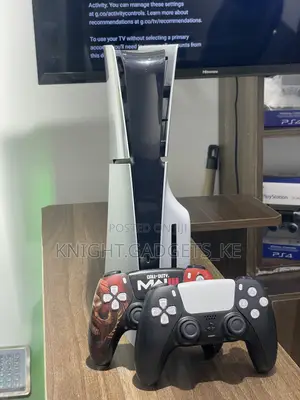 Sony PlayStation Five Slim Disc Two Controllers