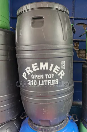 210 Litres Premier Open Top Black Tank.
