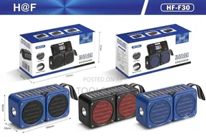 H at F HF-F30 Solar Wireless Bluetooth Speaker With Flashlight.