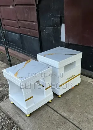 Modern Stool With Marble Topper – Stylish Home Living Room Seat