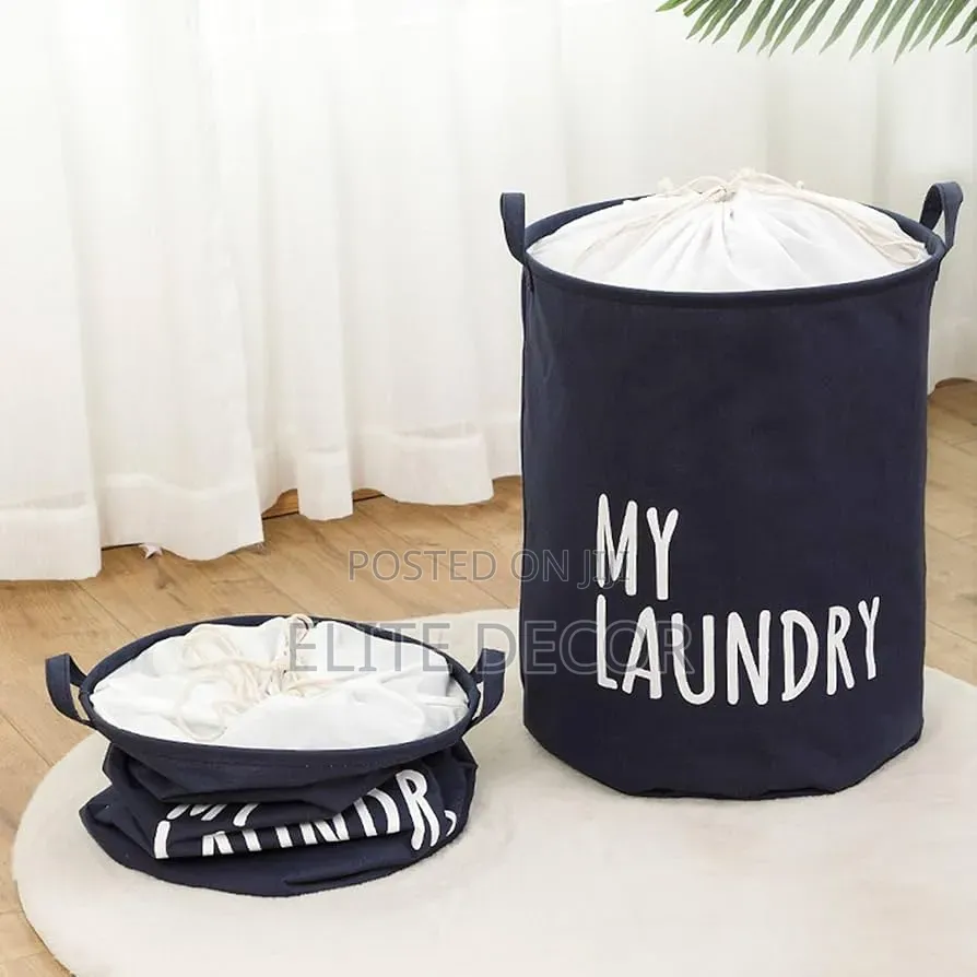 Branded Foldable Canvas Laundry Basket –
