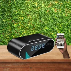 Intelligent Ultra HD WiFi Alarm Table Clock Hidden Spy Camera