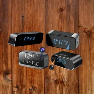 Compact Portable Ultra HD WiFi Alarm Table Clock Hidden Spy Camera