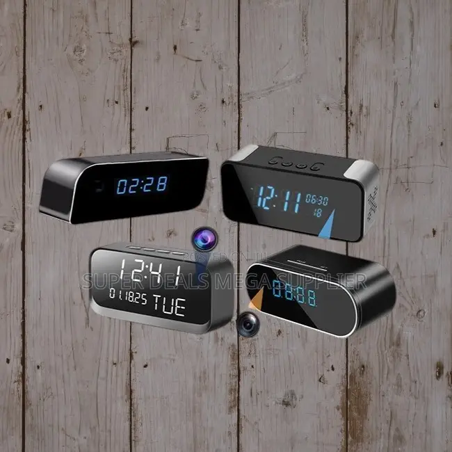 Concealed Design Ultra HD WiFi Alarm Table Clock Hidden Spy Camera