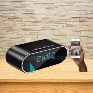 Wireless Secure Ultra HD WiFi Alarm Table Clock Hidden Spy Camera