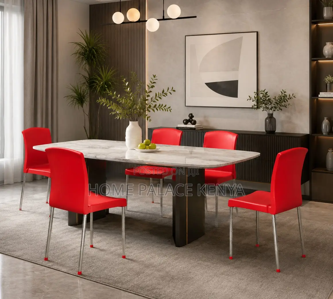 Plastic Chair: Rectangular Back Dining Multi Use Chair With Pipe Legs