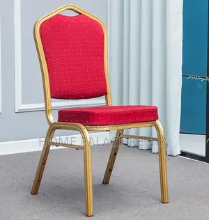 Dining Chair: Crown Back Metallic Banquet Chair