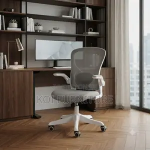 Office Chairs; White Ergonomic Office Chair With Mid Backrest