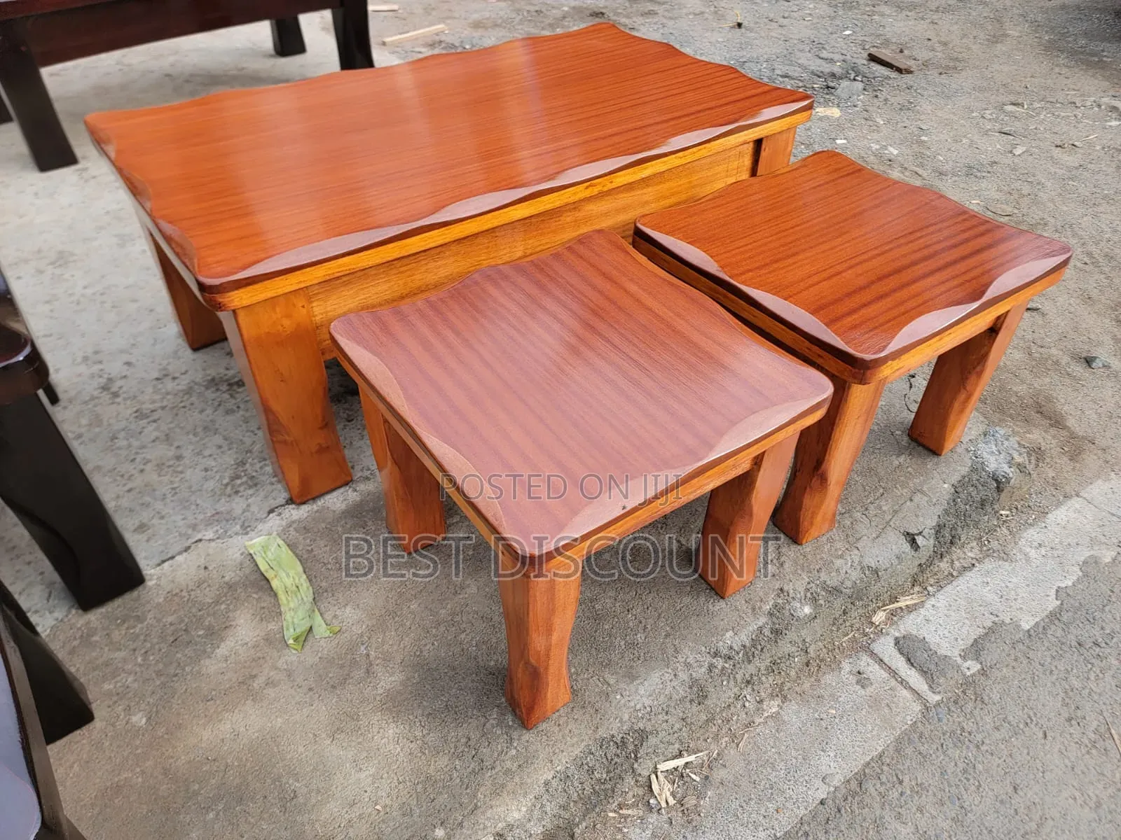 Wooden Coffee Table Sets - With Stools