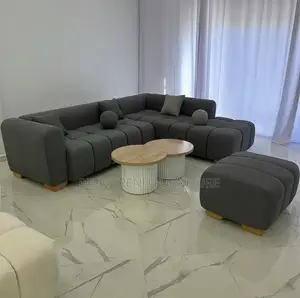 6-Seater L Seat Bubble Design With Puff