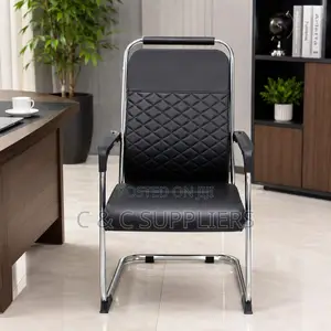Leather Visitors Chair With Armrest