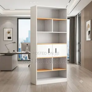 Office Cabinet; Multi Shelf Wooden Book Storage Cabinet