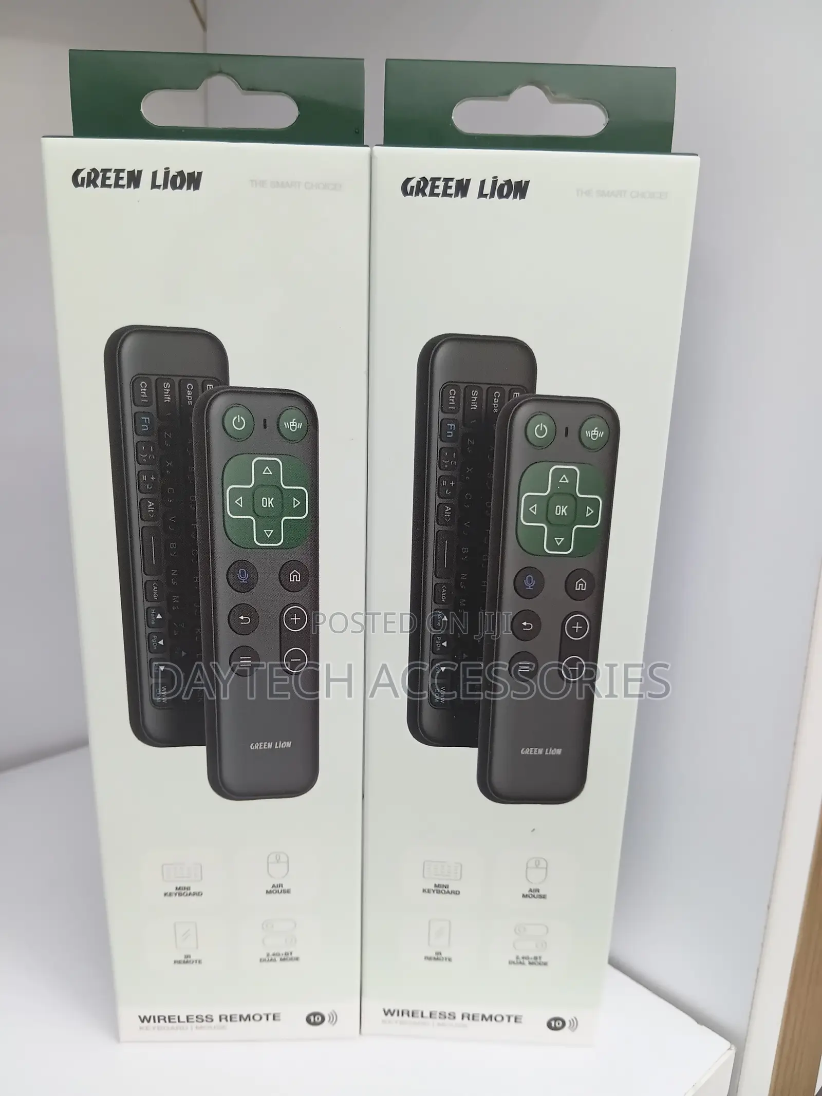 Green Lion Wireless Remote With Keyboard and Air Mouse - Black