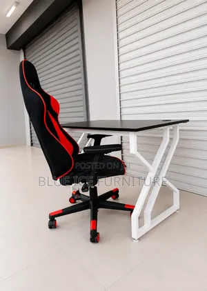 Modern Computer Desk With Swivel Gaming Chair