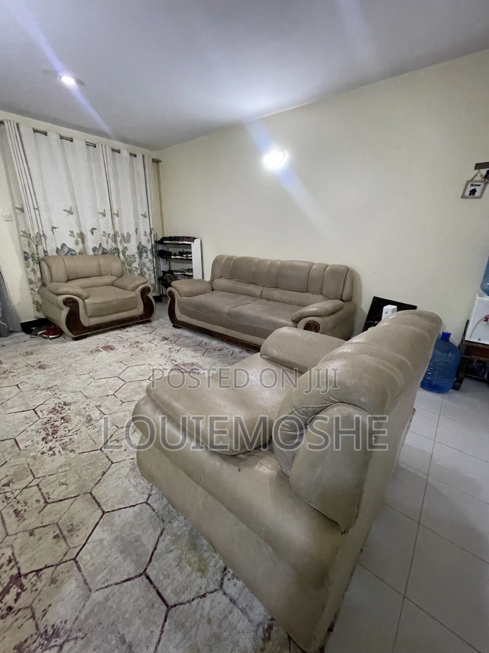 5 Seater Leather Sofa Set