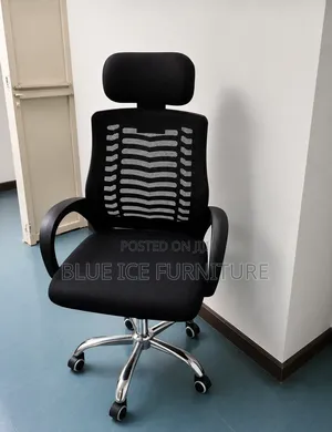 Executive High Back Office Chair With a Headset