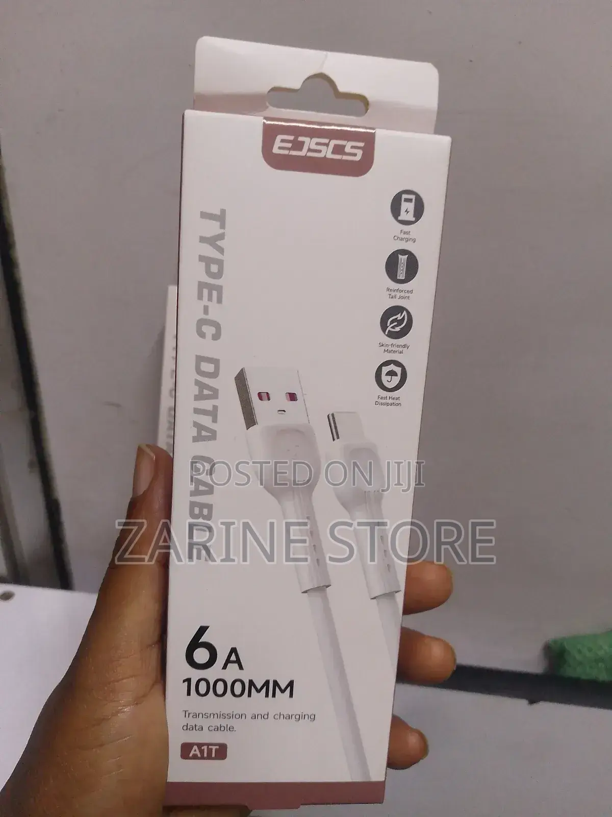 Type C Data Cable 1 Metre Long Fast Charging 6A Ejscs Cable