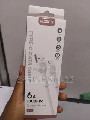 Type C Data Cable 1 Metre Long Fast Charging 6A Ejscs Cable