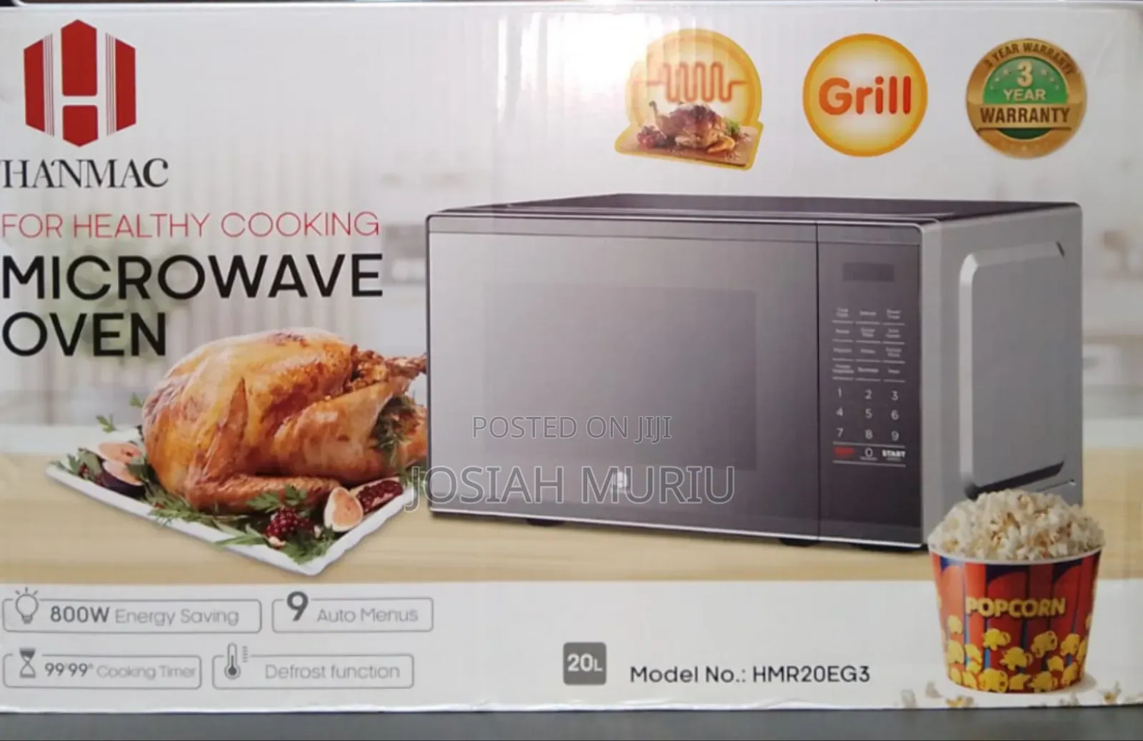 Hanmac 20l Silver Digital Microwave