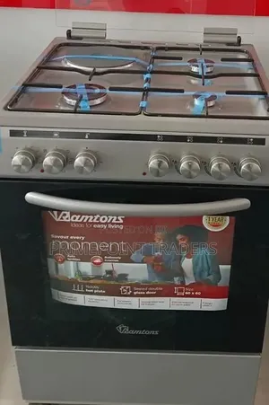 Ramtons 50×55 3 Gas + 1 Electric Standing Cooker RC/906 – Silver Finis