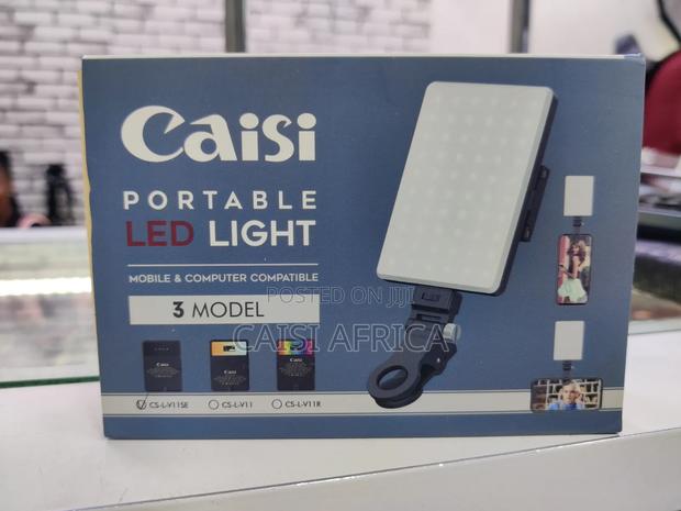 Caisi Rechargeable Selfie LED Clip Light – Adjustable Color Temp