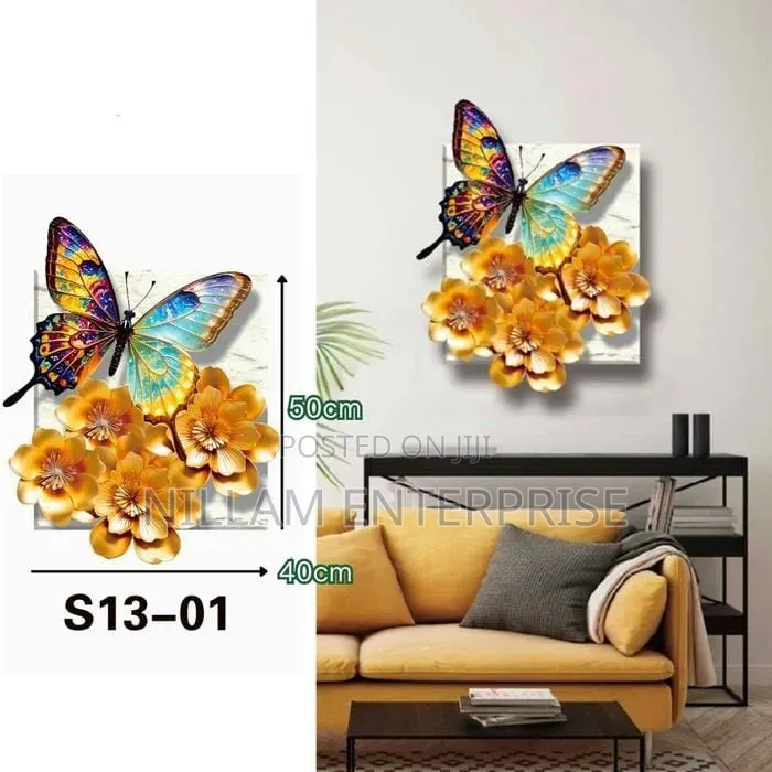 3D Wall Wallpaper Embossed Butterflies Flowers