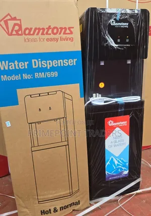 Ramtons Black Freestanding Water Dispenser With Hot Normal Water