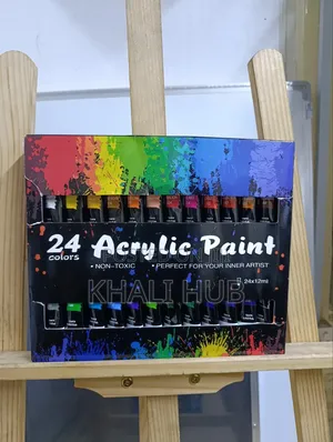 Acrylic Paint 24 Colour Acrylic Paints for Canvas, Wood Crafts
