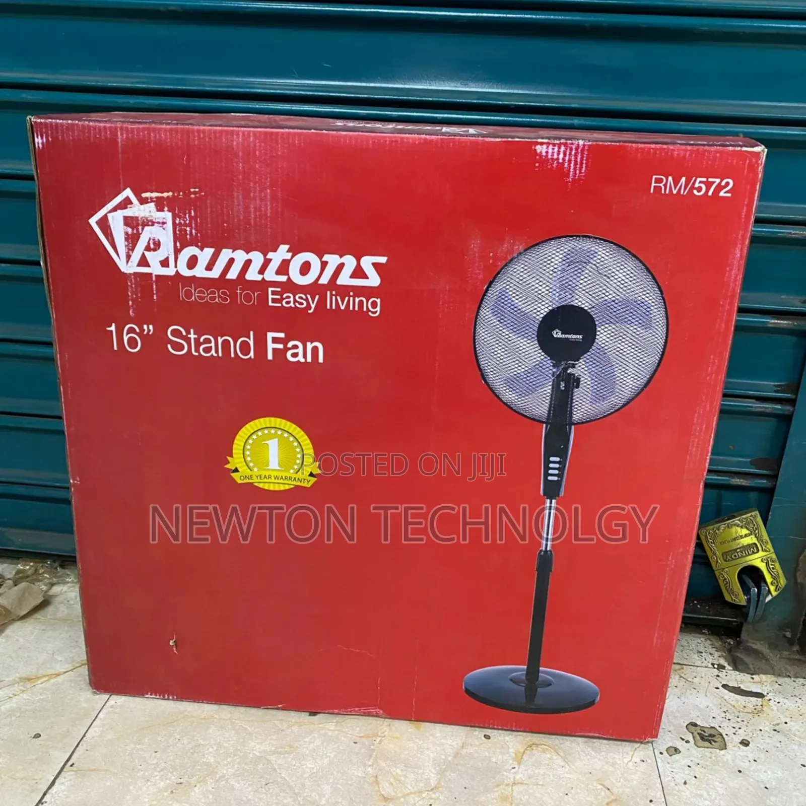 Ramtons RM/572 - Black Econo Standing Fan - 3 Speed - Black