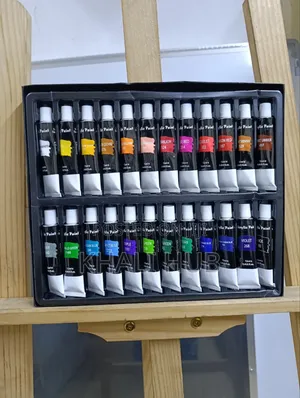 Acrylic Paint 24 Colour Acrylic Paint Kit – Canvas Painting Supplies