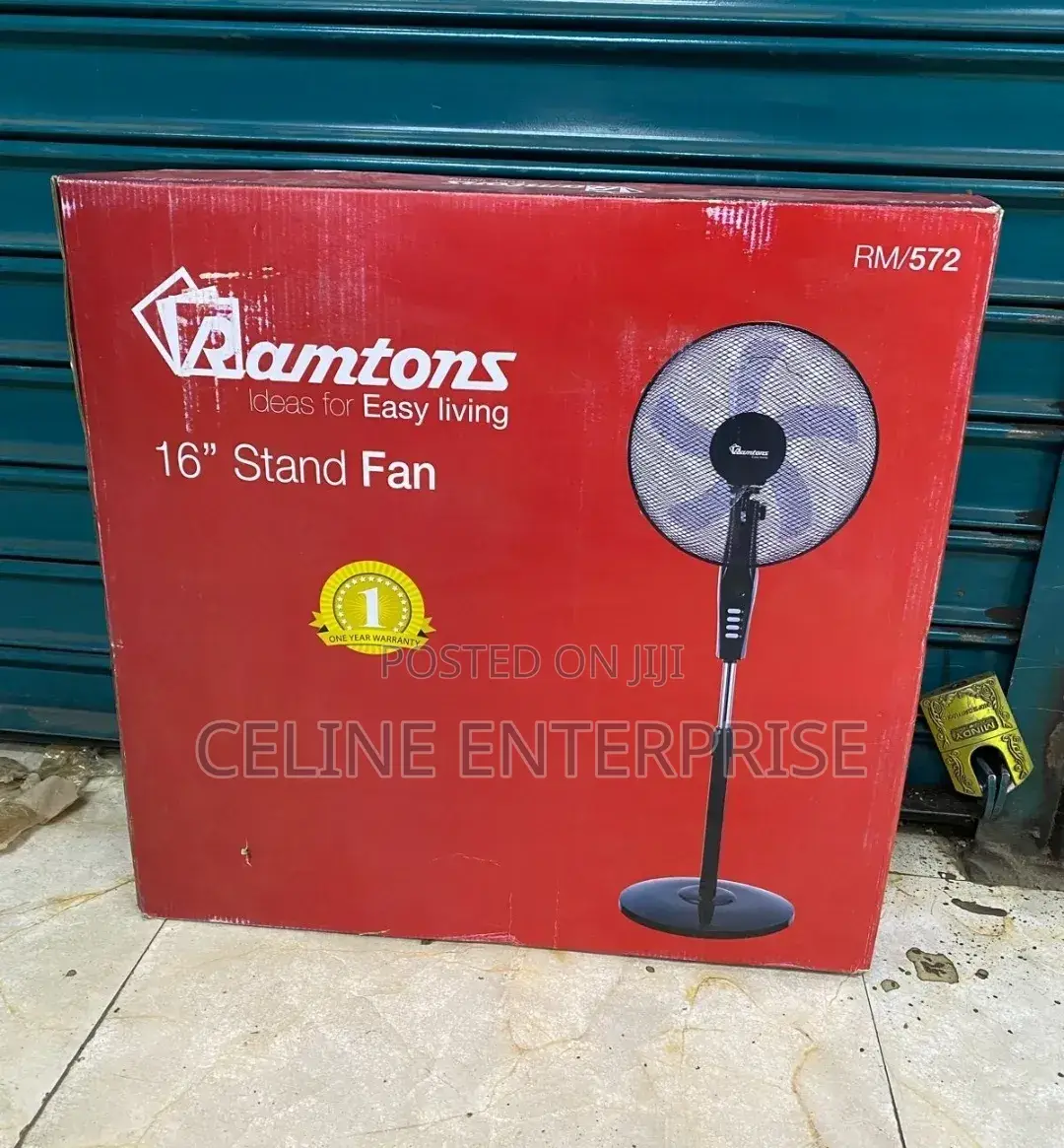 Ramtons RM/572 - Black Econo Standing Fan - 3 Speed