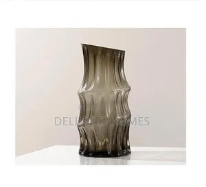 Nordic Heavy Creative Dark Blue Glass Vase_ex