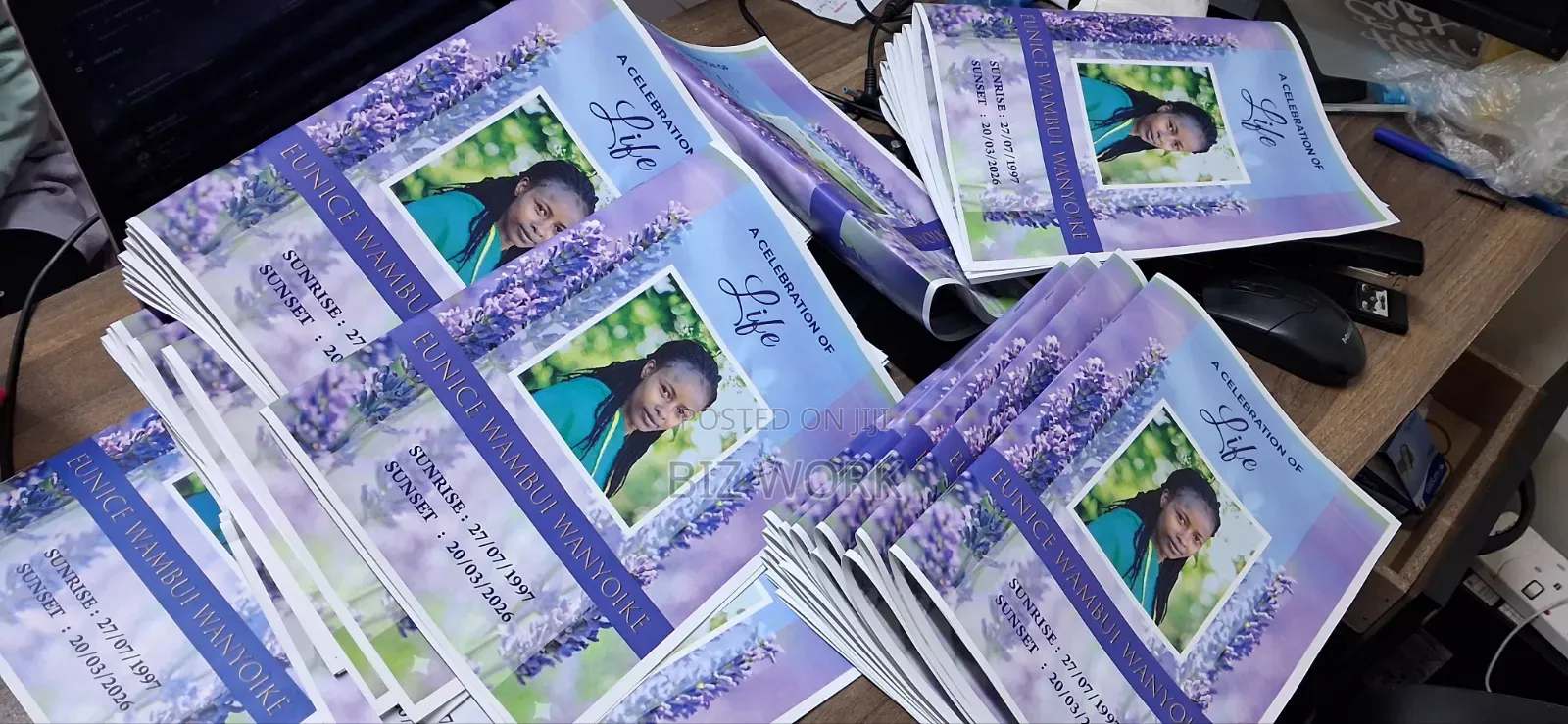 A4 Eulogies Printing _ Purple