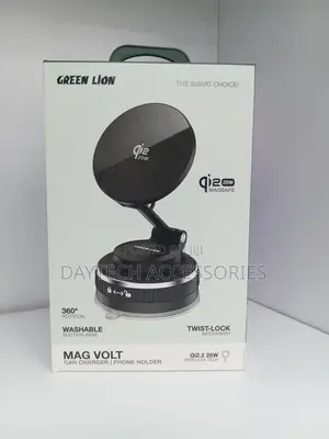 Green Lion Mag Volt Magnetic Wireless Car Charger Phone Holder