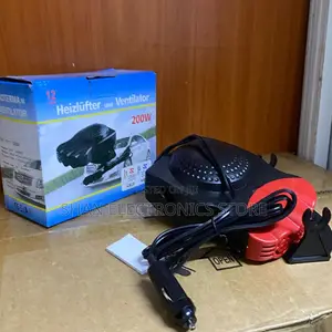 2-in-1 Hot Cold Red Windscreen Heater/Fan 360° Adjustable