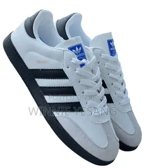 Unisex Samba Style Retro Sneakers - White Black