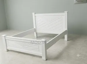 Modern White Panel 5ft by 6ft Wooden Bed Frame