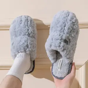Women's Winter Plush Slippers - Thick Sole Fleece-Lined House Shoes
