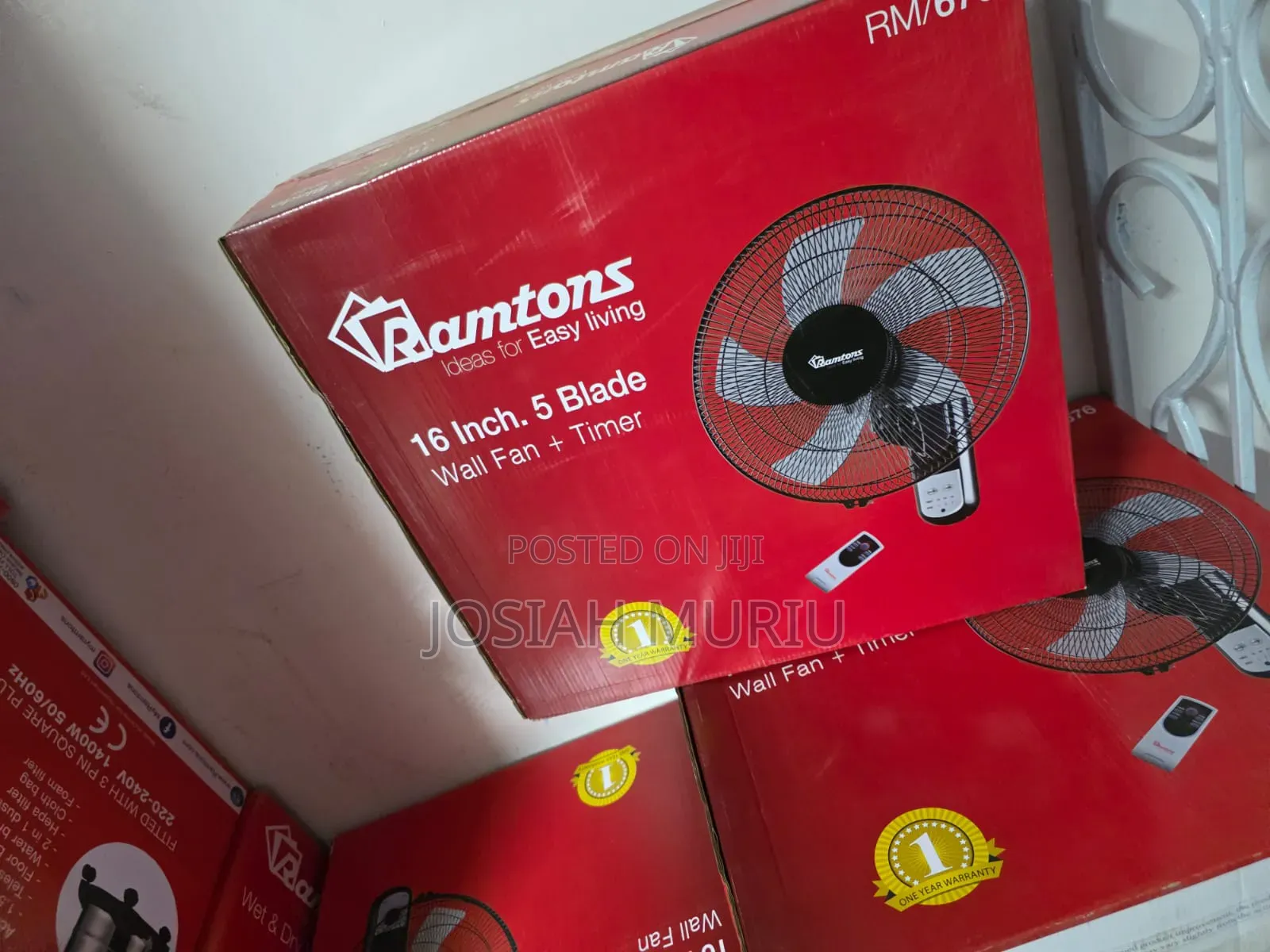 Ramtons 16 Inch Wall Fan With Remote